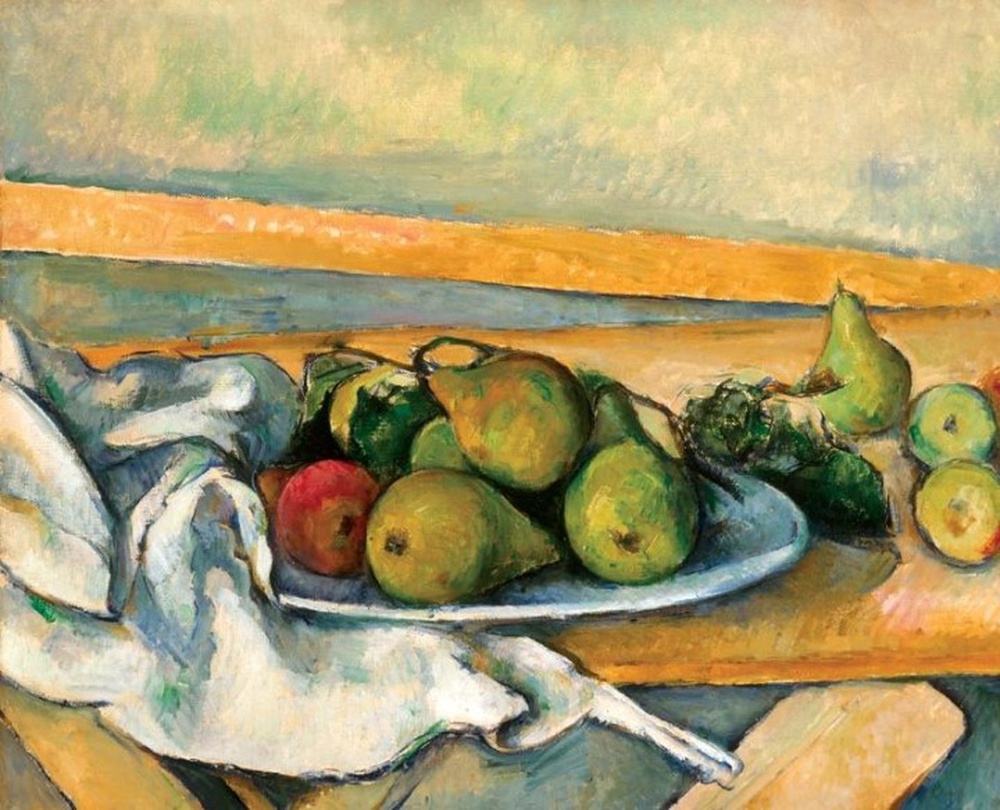 <배가 있는 정물> 폴 세잔, 1885-88년, 캔버스에 유화, 65 x 81 cm