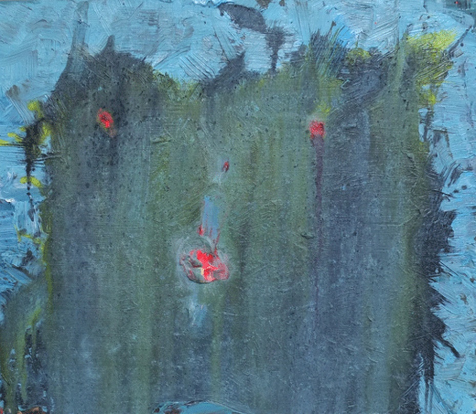 신나군, 울다 말다 Helter sklter , Mixed media on canvas , 45.5×53cm , 2015