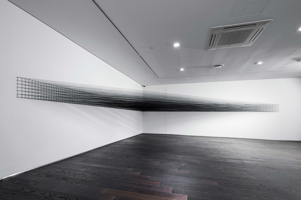 강은혜, Passage Cotton yarn_ Site specific installation_ 2017