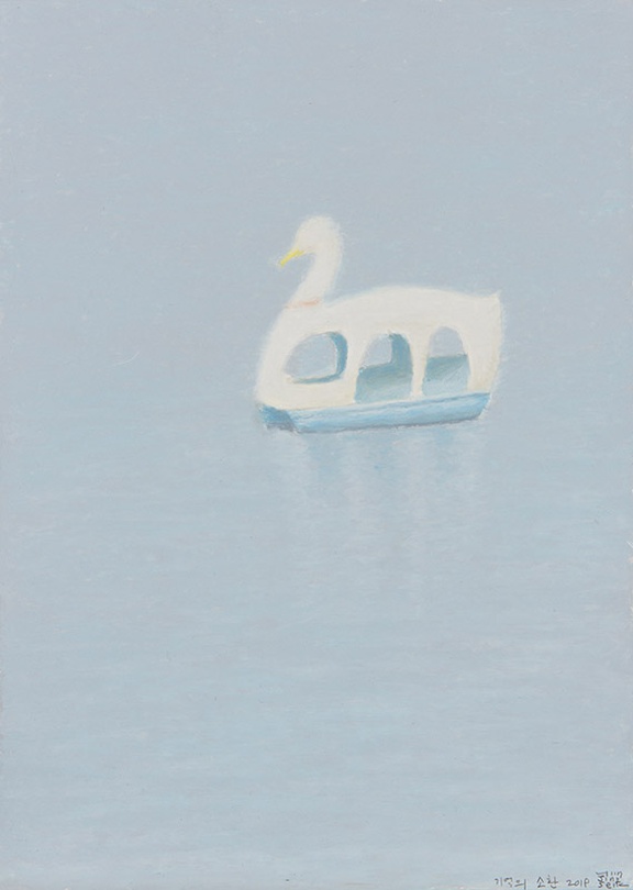 윤종석-기억의 소환 2019 oilpastel , pencil on paper 26X36cm