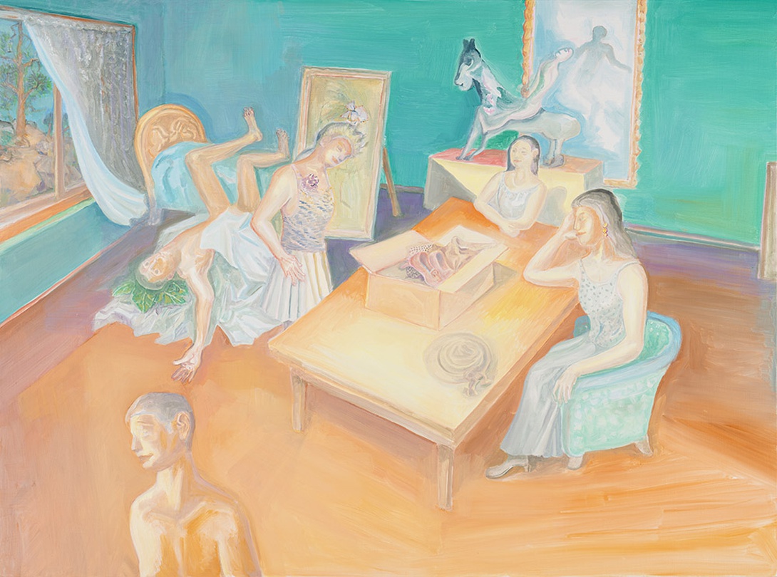 이희현, 소나무 언덕이 보이는 방, 2024, Oil on canvas, 97x130.3cm