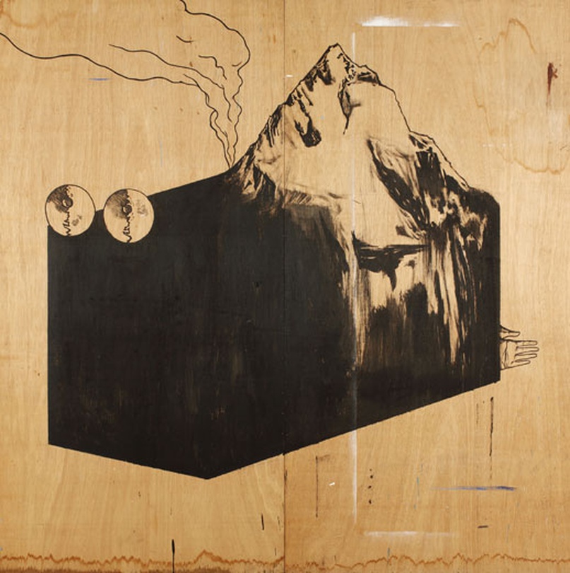 김형석, 깊은 심심함 , 판넬에 먹 , 200×200cm , 2015