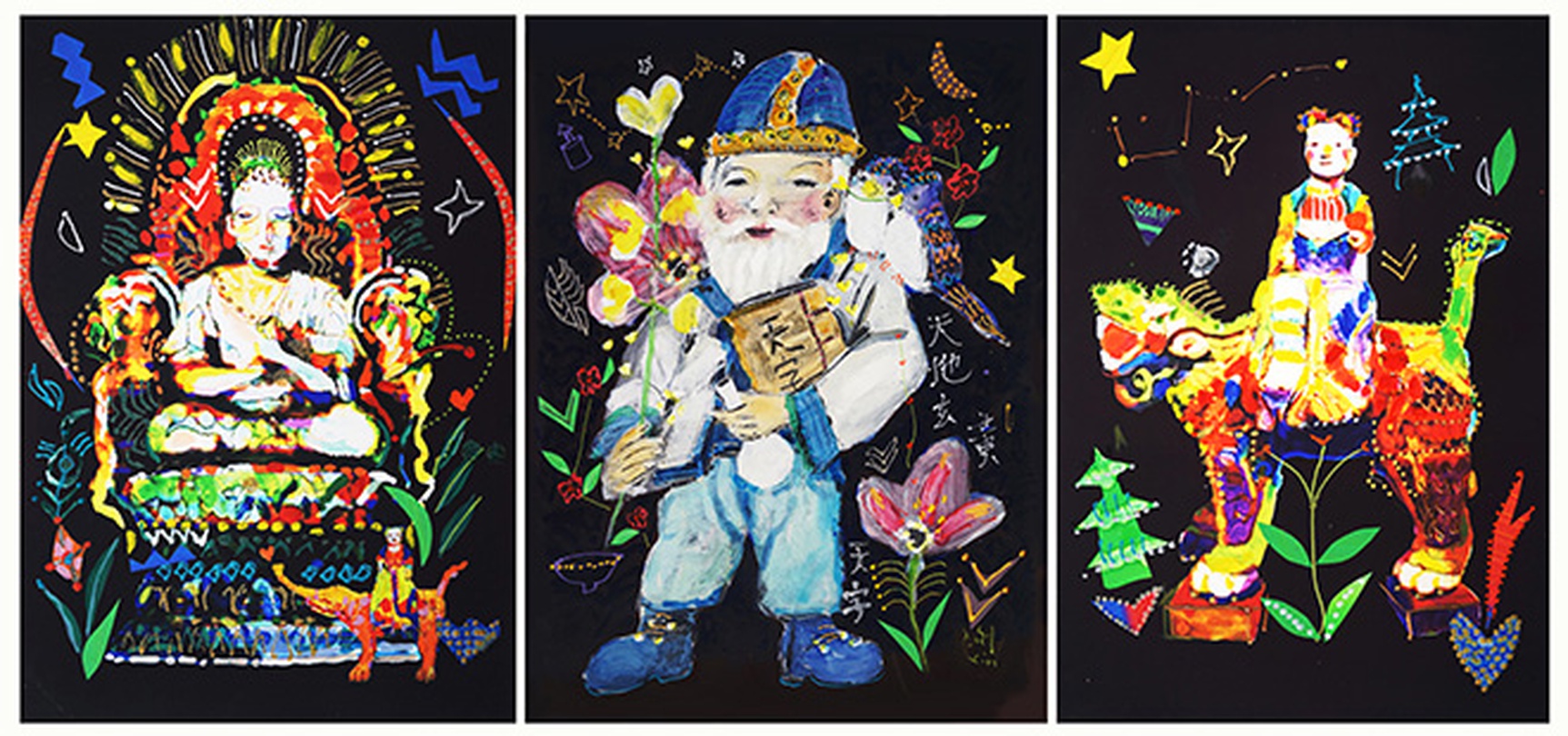 김해성_영암기행_2016_mixed media_120x90cmx3ea