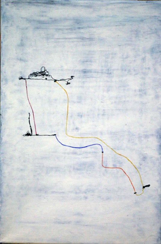 인간의 형상, 캔버스에 혼합재료, 16x23cm, 2017