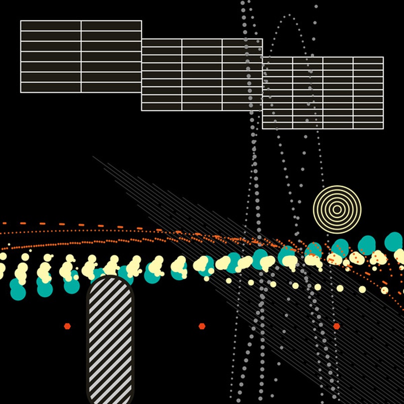 송민규, 괘변의 궤적 Acrylic on Canvas 100×100cm 2017