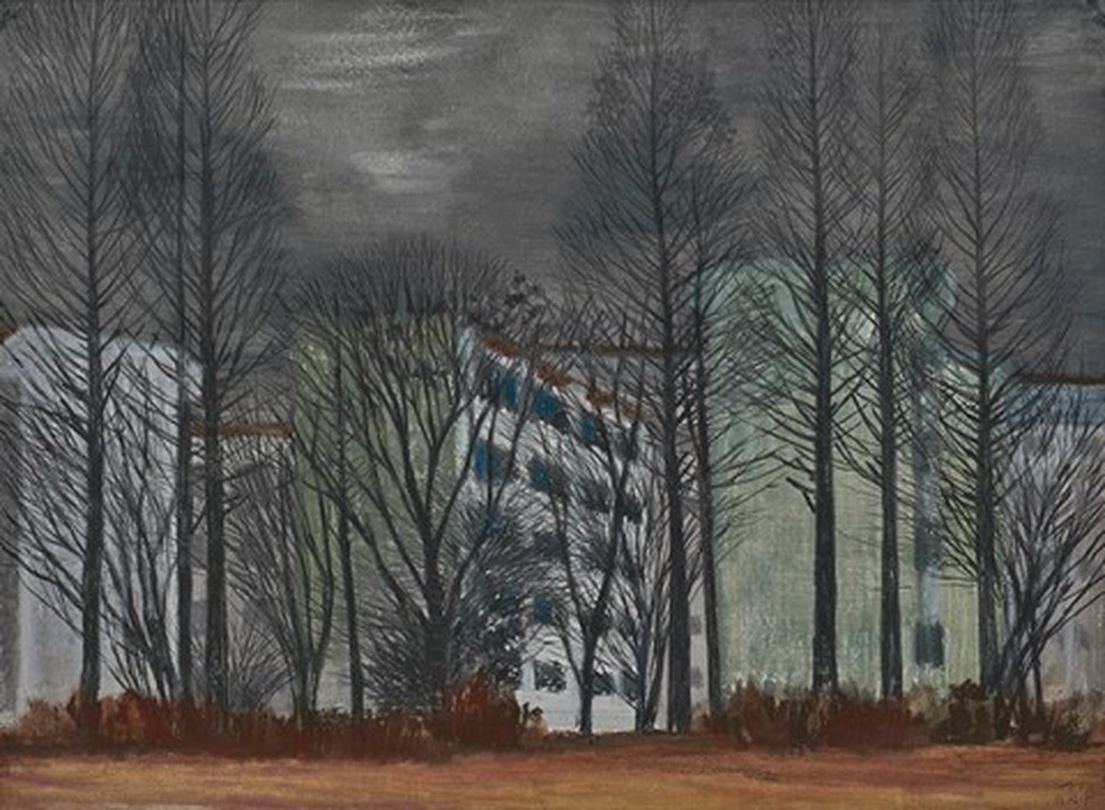 장성아, 2단지앞, 종이에 오일파스텔과 연필, 57x76.5cm, 2017