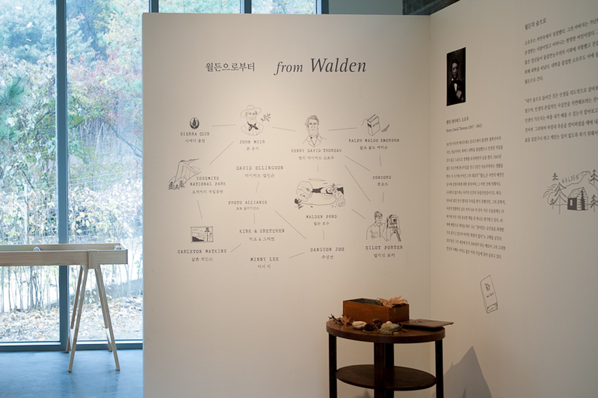 Walden Pond, video with audio narration, color, 4min.