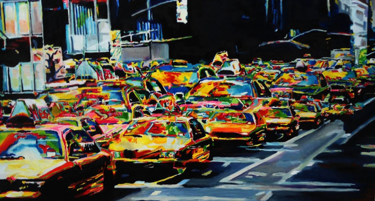 김주희  < 뉴욕택시 >  104x61cm  oil on canvas  2013