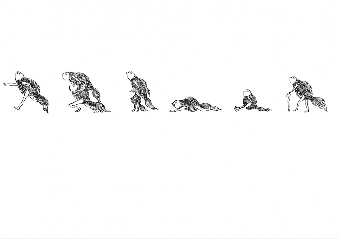 아버지는 썩은 비늘과 물거품과 피로 사라진다 4_펜화_2020