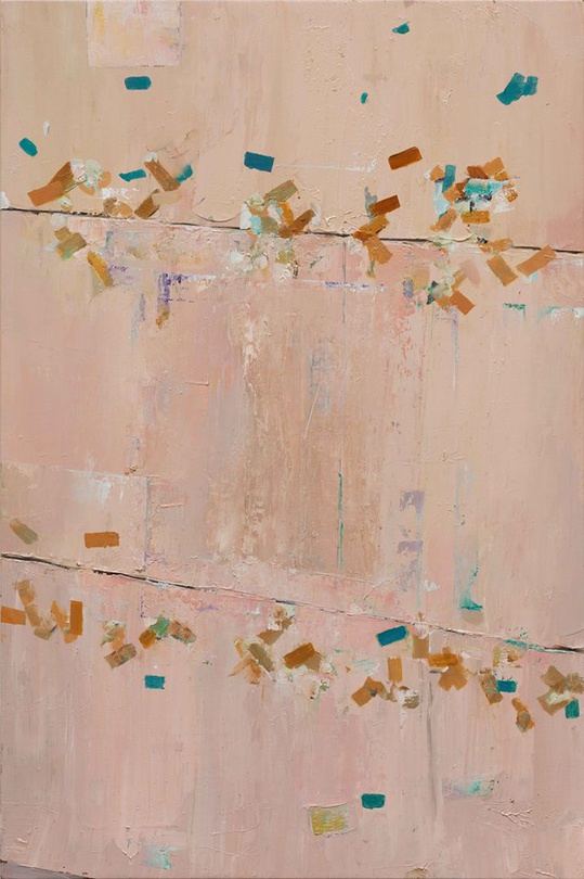 안지산, 전단지1, 2016, oil on canvas, 90.9 x 60.6 cm