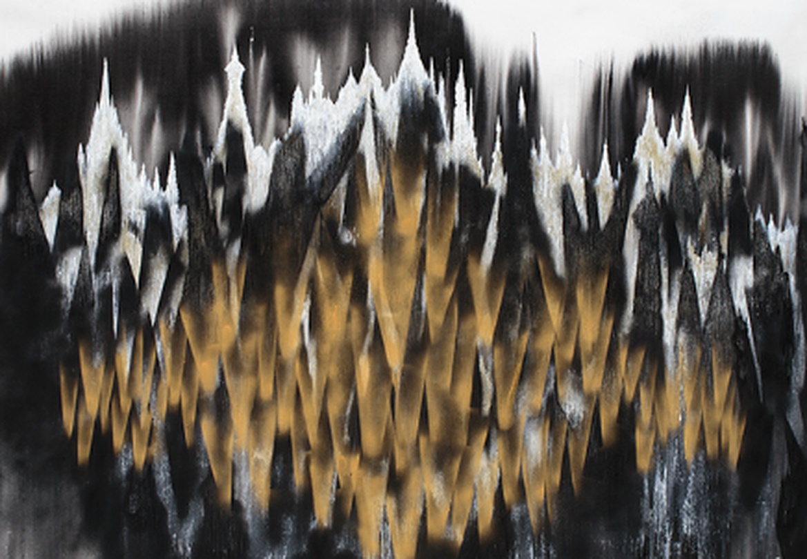 Rivalry, 140x198cm, mixed media on canvas, 2015