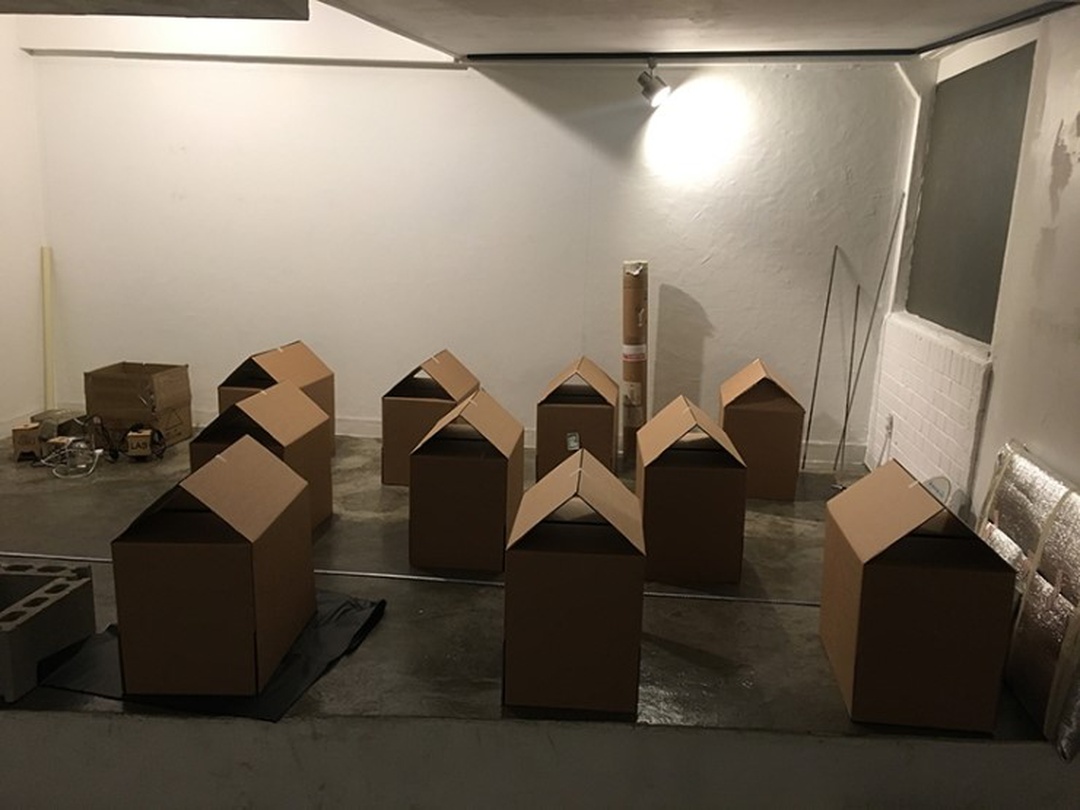 Home for Me, cardboard boxes, 가변설치, 2017