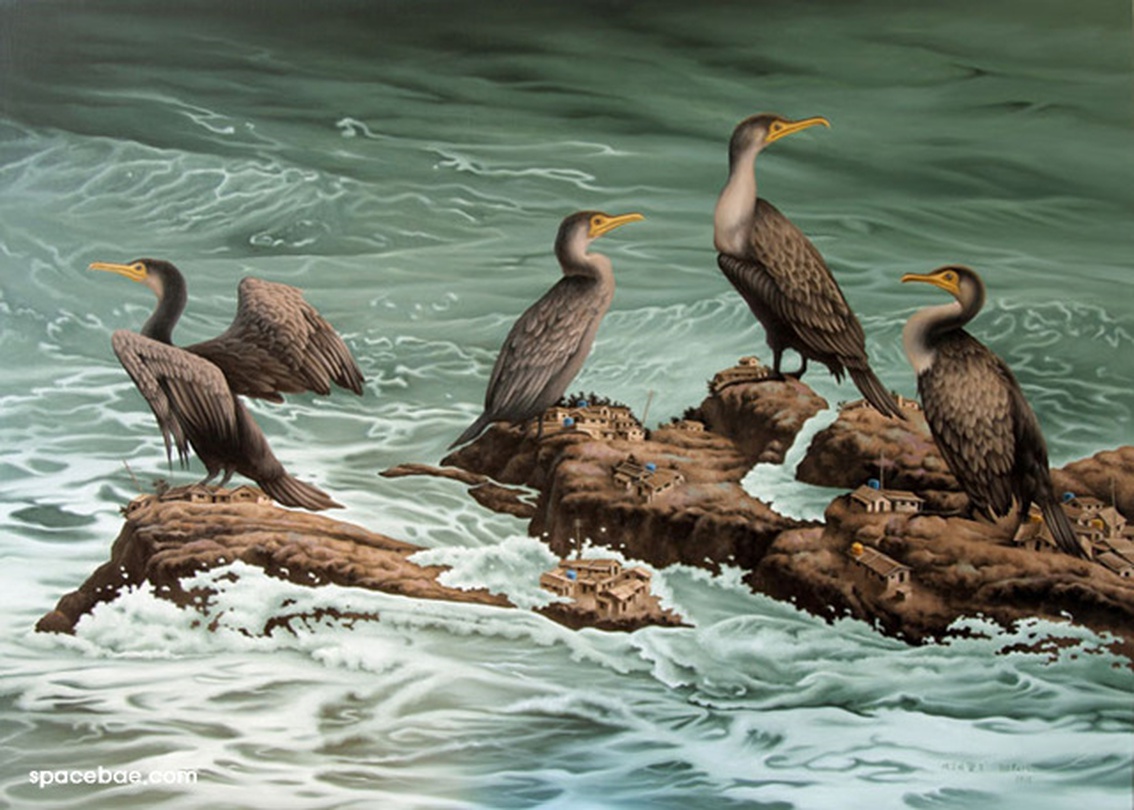 양지마을(Sunny village) 91.0×116.7(cm) Oil on Canvas 2015