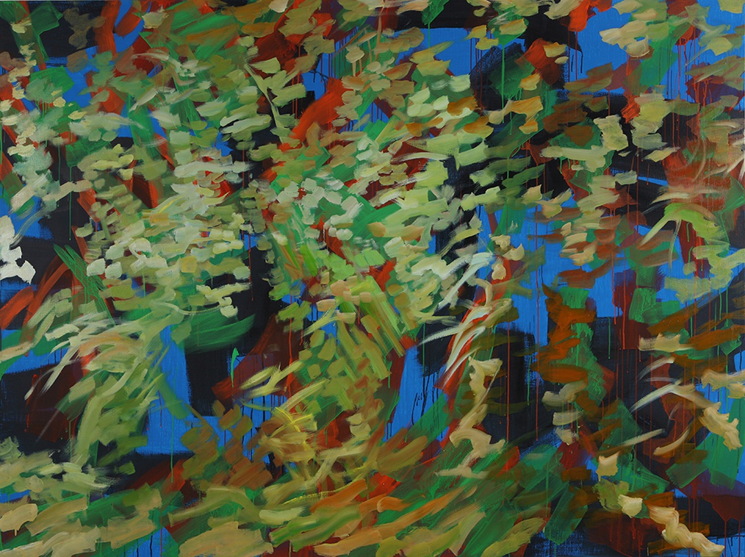 정직성, 녹색풀, 193.9×259.1cm, acrylic and oil on canvas, 2016