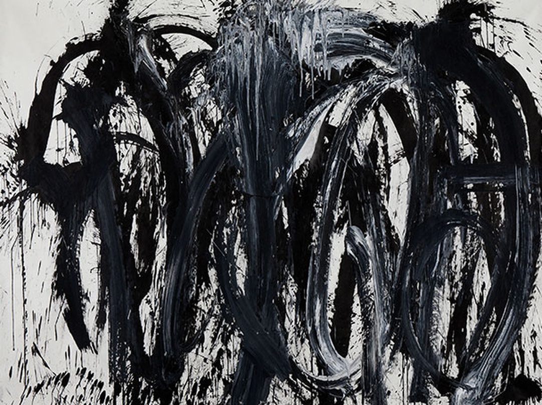 우종택, 시원의 기억, 250x192cm, 순지위에 혼합재료, 2015