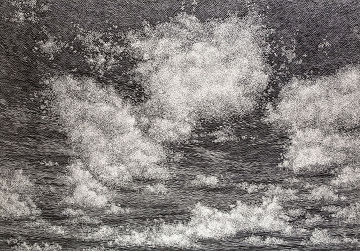 강운_공기와 꿈_2016_캔버스에 염색한지 위에 한지_112x162cm