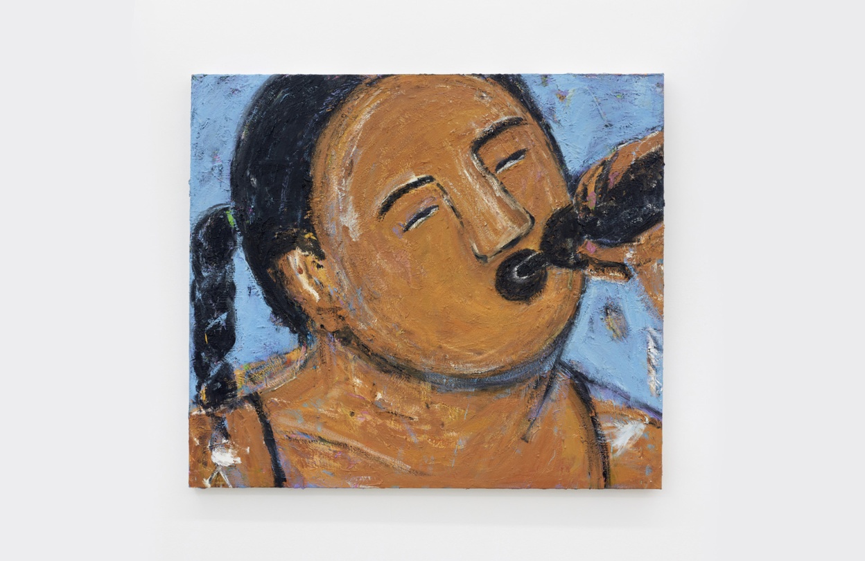 Monica Kim Garza, Long Neck Beer, 2021, oil on canvas, 142.5 x 162.5 cm