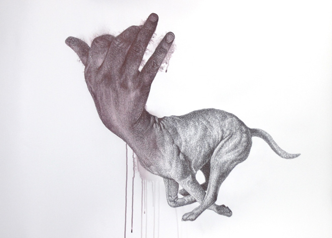 박승예, Handog-6_종이에 펜_80 x 110cm_2016