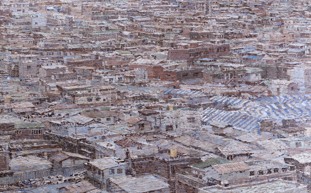 송지연, 그곳을 바라보다  291x182cm  acrylic on linen  2016