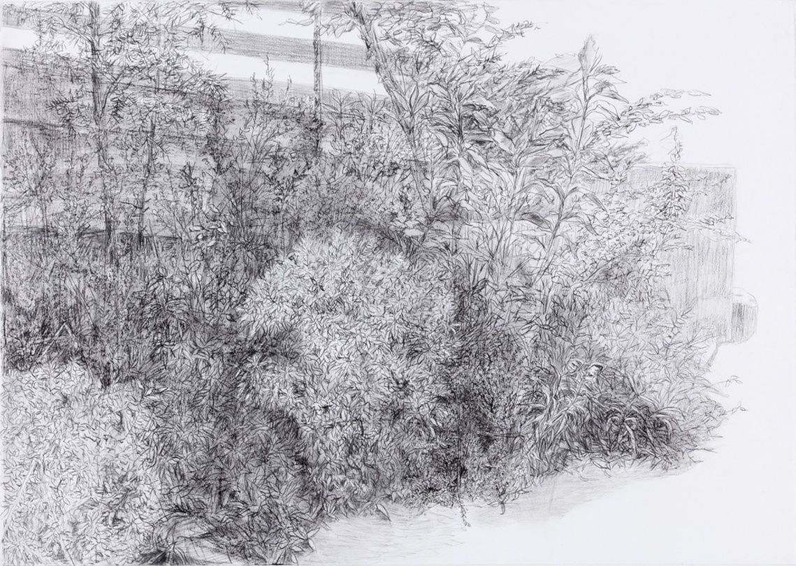 김제민, 무심한 풍경_종이에 목탄_75x105.5cm_2016