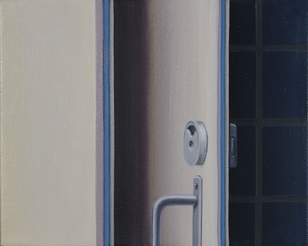 Ingo Baumgarten untitled (Seoul Yoksa Banmulguan, doors, Seoul) 2015 oil on canvas 22x27cm