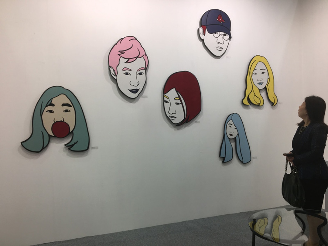 황혜선 얼굴시리즈,  키아프 2017 전시광경