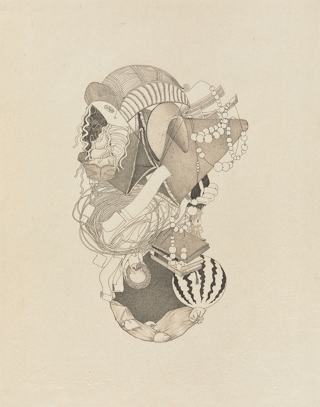 국동완, <나는 셋 아니 넷 아니 다섯>연작 40주_한지에 흑연_ 44x56cm_2020