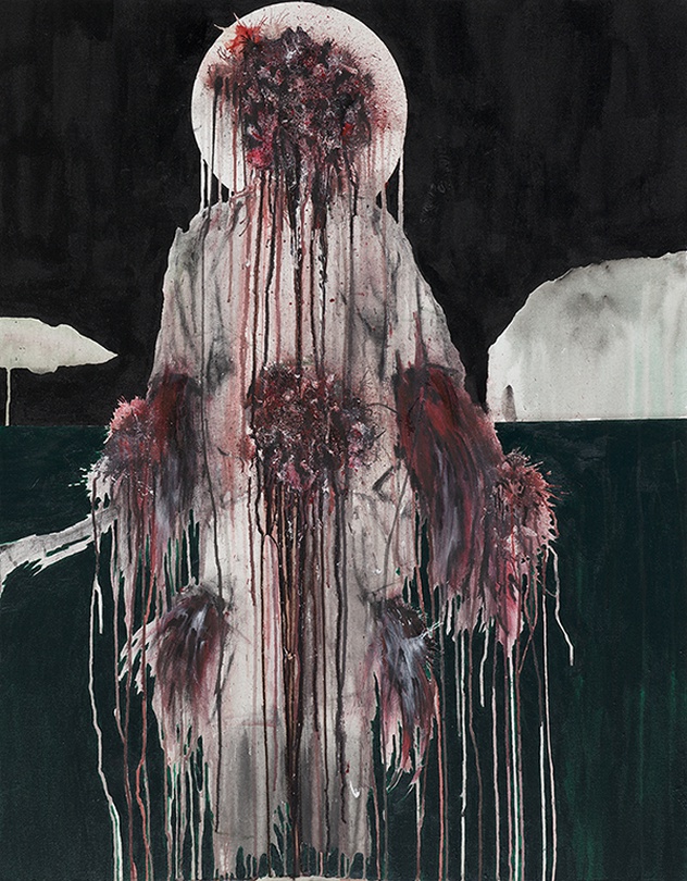 김기홍, 두 인물에 관한 연구 116.8cmX91.0cm, 캔버스에 혼합재료 2016