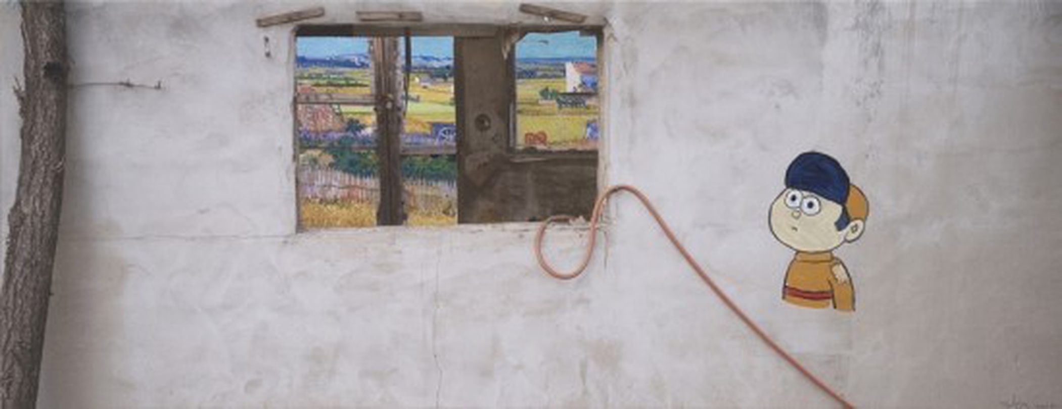 고흐 gogh  2015 acrylic on photo 100x35