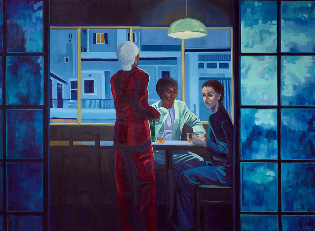 Cece Philips Interventions, 2023 Painting - Oil on canvas 140 x 190 cm (55 x 75 in) (CP12091) Courtesy Peres Projects