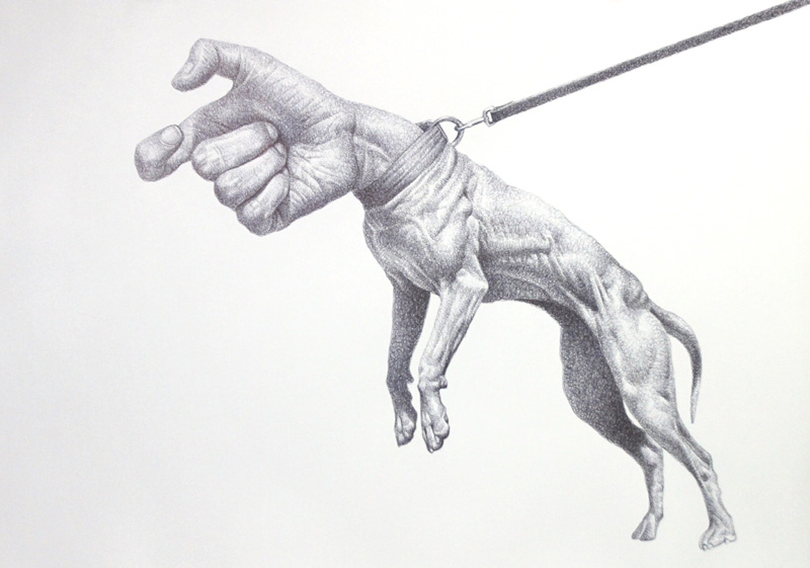 박승예, Handog-8_종이에 펜_80 x 110cm_2016