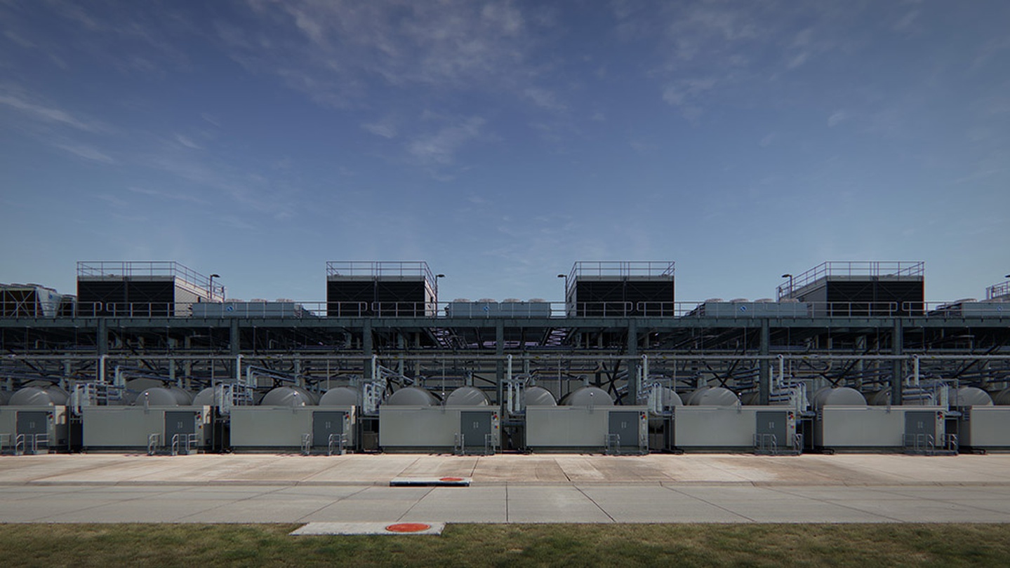 농장(카운슬 블러프, 아이오와), 2015, 시뮬레이션, 가변 크기. 존 제라드, 페이스갤러리 제공.