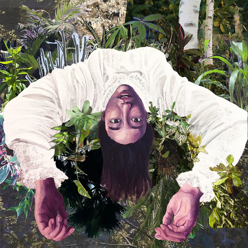 김하은, <거꾸로 바라보기-1>, 혼합재료, 58x58cm, 2018  ⓒ김하은