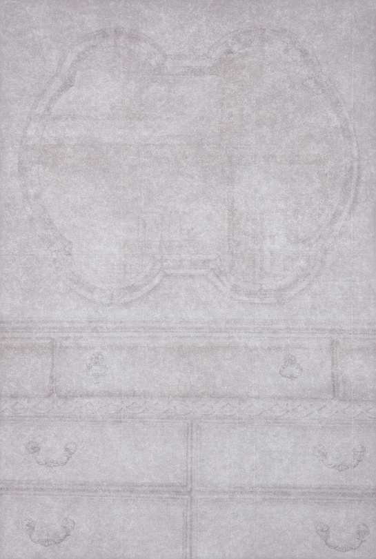 심예원, Untitled (Mirror and Drawer)_color on fabric(천에 안료)_193.9x130.3(cm)_2017