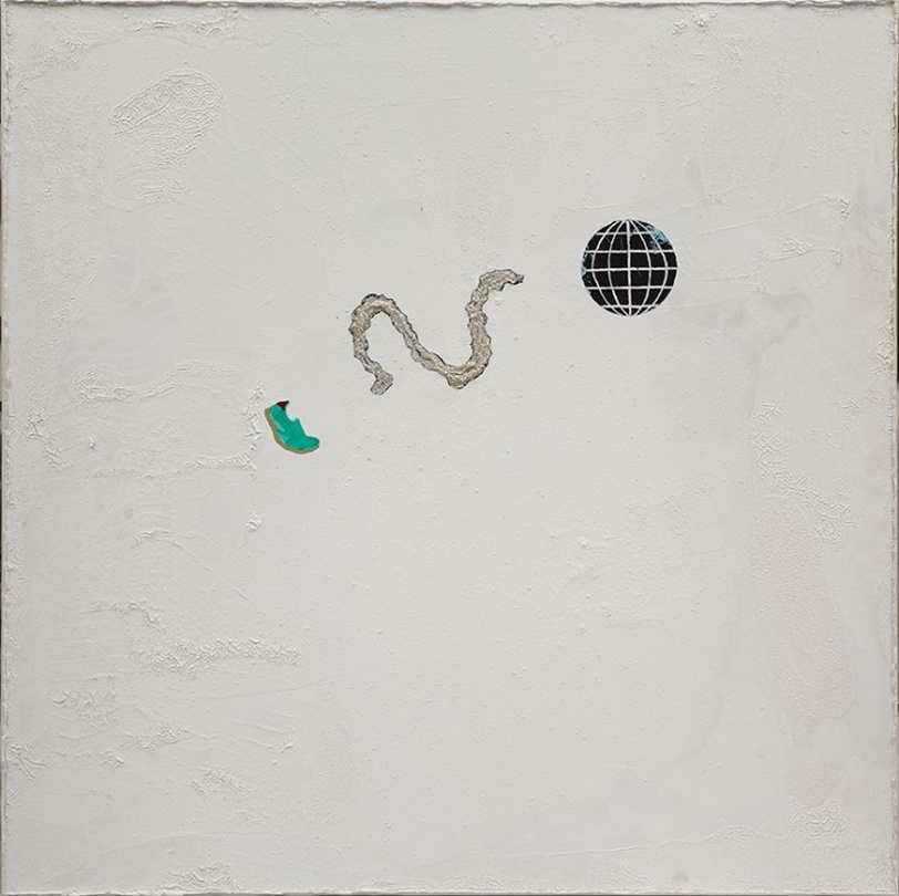 박성환, 이동과 분열 IV, pigment, acrylic on canvas, 112 x 112 cm, 2017