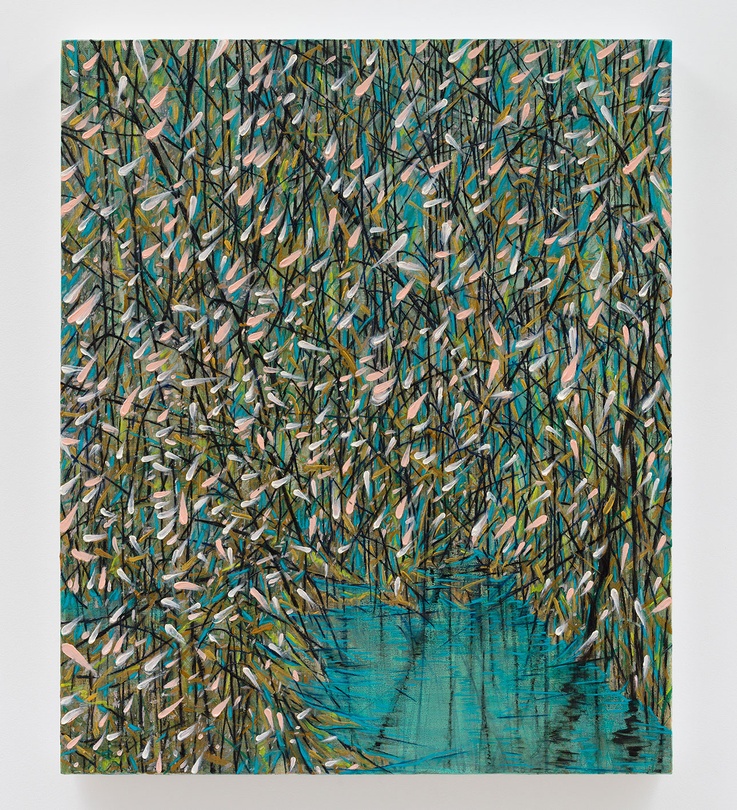 HAN JIN  Abyssal Stillness Op.2, 2025  Oil on linen, 72.7 x 60.6 x 4 cm