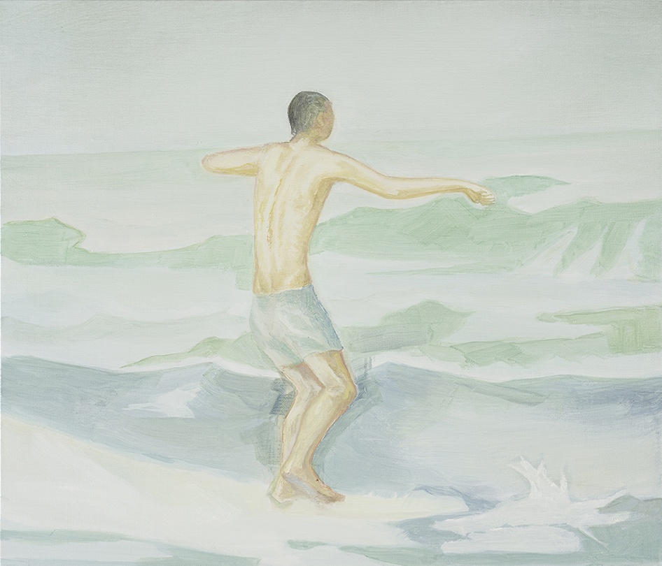 이희현, 물 위에 선 남자, 2024, Oil on canvas, 45.5x53cm