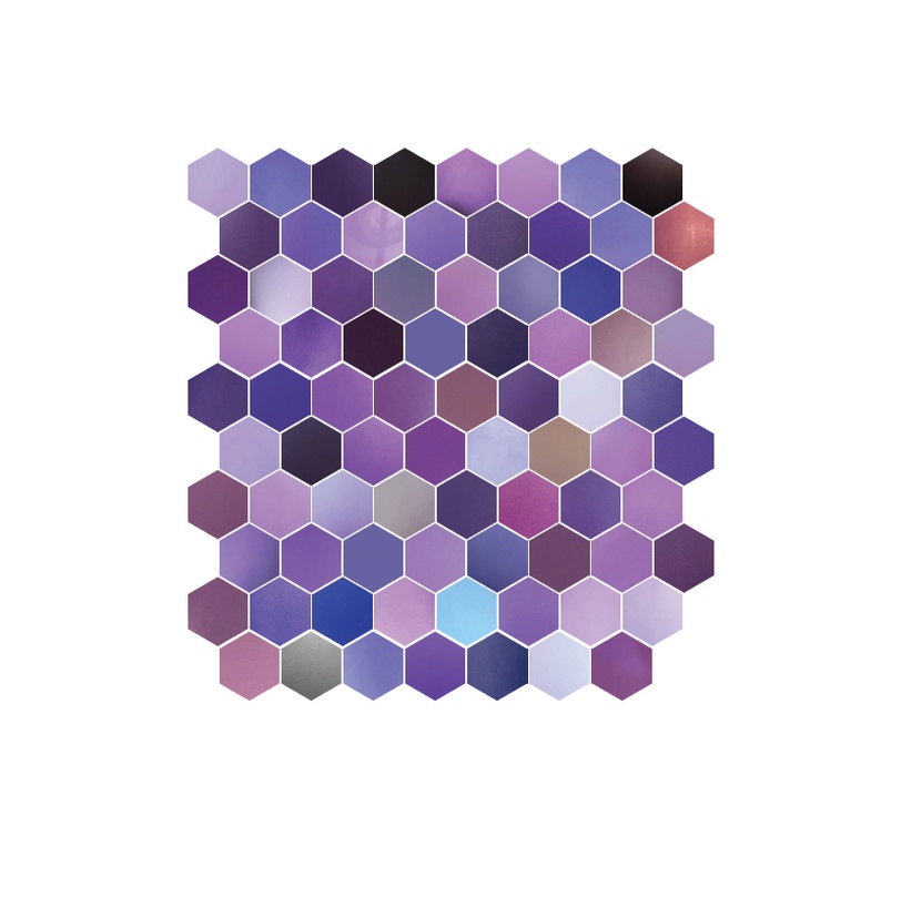 이미혜, 보라의 온도, 디지털프린트, 각30.5x30.5cm, 2017