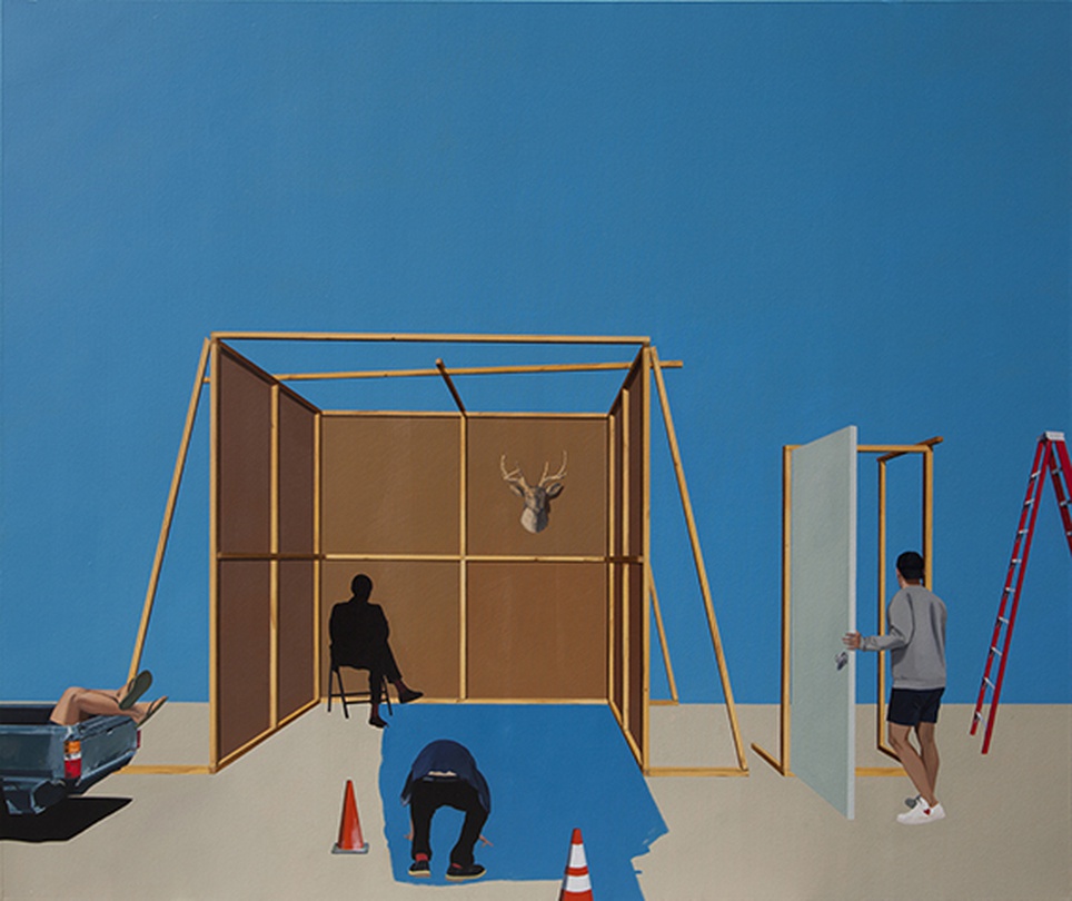 채지민, unspecified space, 2015, Oil on canvas, 152.4x182.9 cm