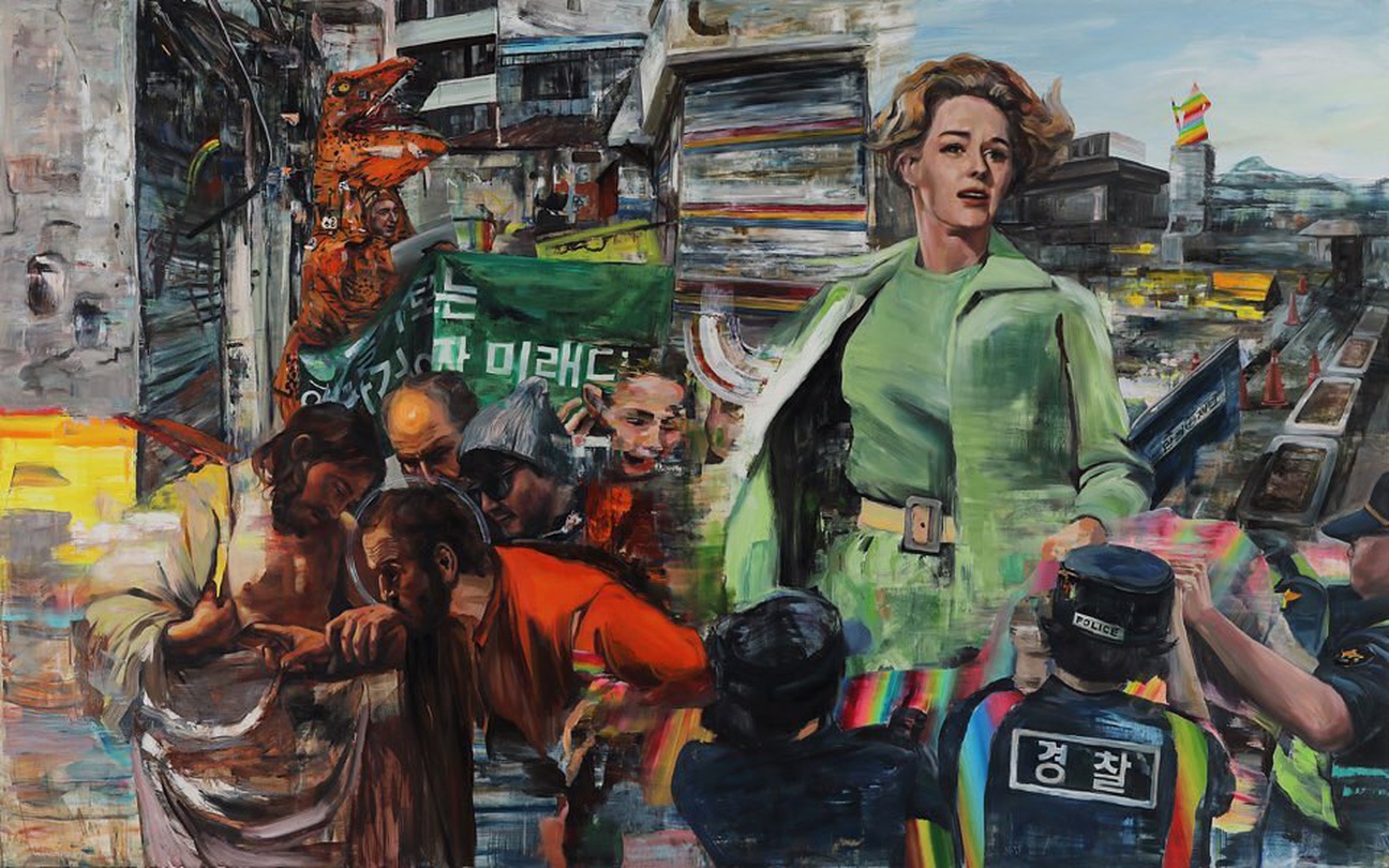 이채은, 거울 속의 거울 Spiegel Im Spiegel, 린넨에 유채, 163 x 259cm, 2019 © SongEun Art and Cultural Foundation and the Artist All rights reserved