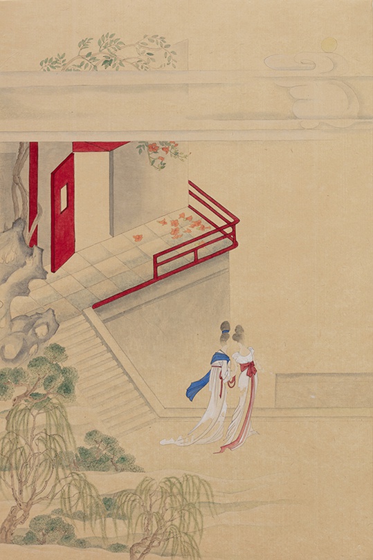 정해나_연회장의 밤 7. 새벽 안개 속 C동, 2020_옻지에 채색_91×60.5㎝