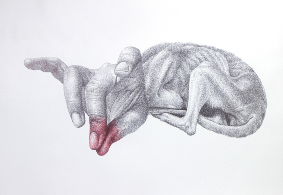 박승예, Handog-5_종이에 펜_80 x 110cm _2016