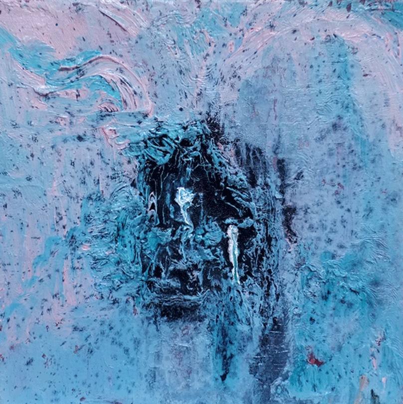 신나군, 할머니 눈물 Grandma's sorrow , Mixed media on canvas, 30×30cm , 2015