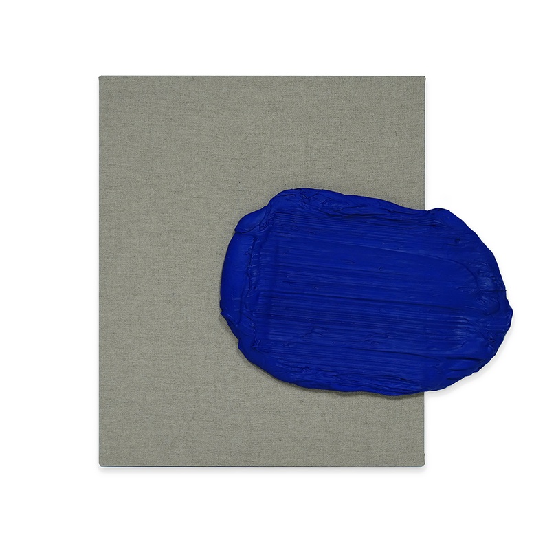 Peinture en question,  78x73cm, 2022, Acrylic and mixed media on canvas