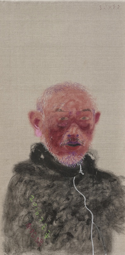 Wang Yuping, Self-Portrait-1,2016,Arcylic and oil on canvas,108x53cm