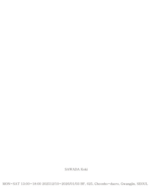 SAWADA Koki 개인전