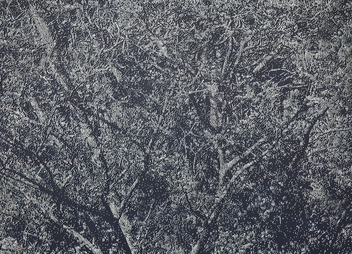 유봉상, 나무에 못과 아크릴릭, 100x320cm, 2012