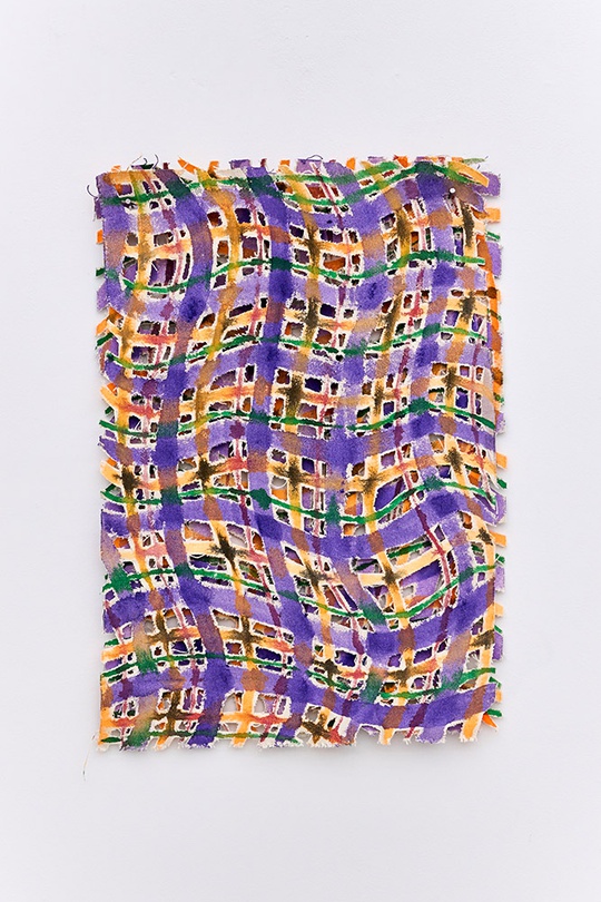 김미영 Meeyoung Kim, Quartet, 2024, cut-out acrylic painted raw canvas, 41.5 x 38 cm