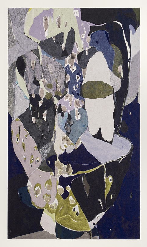 이안리, 〈올리브 트립〉, 2024. 캔버스에 혼합재료, 195 x 112 cm. © 이안리, 원앤제이 갤러리. 촬영: 아티팩츠.