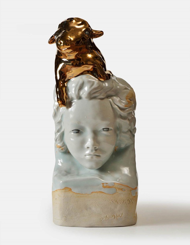 윤정선, The Shepherd Girl, Ceramic, 16x13x37, 2015